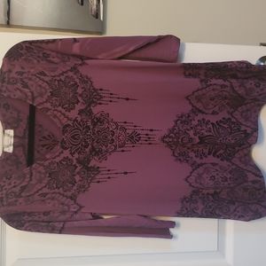 Beautiful purple and black blouse. Size medium